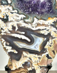 Unique Natural Combination of Blue Agate, Amethyst & Jasper Crystal, Stand Inlcuded - MWS2330