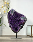 Amethyst Crystal Cluster on Stand - Violet Geode for Home Decor Display - MWS2646