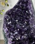 Natural Large Amethyst Geode with Green Jasper Shell - MWS1852