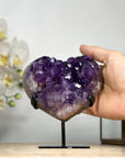 Stnning Natural A+ grade Amethyst Crystal Heart - HST0259