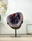 Natural Amethyst Geode with PseudoCalcite Formation - MWS2972
