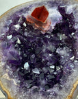 Natural Amethyst Geode with PseudoCalcite Formation - MWS2972