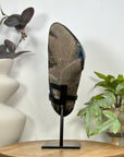Natural Deep Purple Amethyst Cluster on Metal Stand - MWS3121