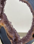 Unique Natural Blue Banded Agate & Amethyst Stone Portal - MWS1942