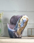Huge Natural Agate & Amethyst Statement Piece - CBP1257