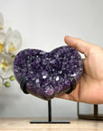 A Grade Natural Amethyst Stone heart - HST0258