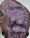 Amethyst & Red Agate Cluster Specimen, Stand Included - AWS1365