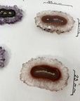 Amethyst & Quartz Stalactite Slices Set - Natural Crystal for Handmade Jewelry - STS0069