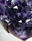 Top Quality Natural Amethyst Heart Carving with Metal Stand - HST0227