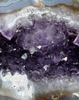 Amethyst & Banded Agate Geode with Druzy Crystals - STGE0008