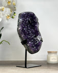 Stunning Natural Amethyst Geode with White Calcite Inclusions - MWS1741