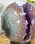 Huge Natural Amethyst & Agate Sphere Geode - SPH0169