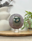 Amethyst & Quartz Sphere Geode with Druzy Interior - SPH0160