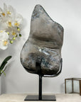 Natural Large Amethyst Geode with Green Jasper Shell - MWS1852