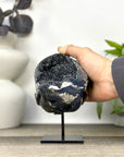 Black Amethyst & Agate Geode on Stand - MWS3284