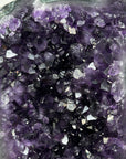 Top Quality Deep Purple Natural Amethyst Geode with Green Jasper Shell - MWS1762
