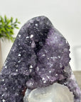 Amethyst Crystal Cluster with Calcite Formation – Elegant Natural Statement Décor Piece - MWS2419