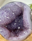 Natural Amethyst Druzy & Agate Sphere Geode - SPH0162