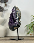 Natural Deep Purple Amethyst Cluster on Metal Stand - MWS3234