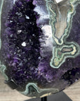 Top Quality Natural Amethyst Geode Specimen with Green Jasper Shell - MWS2823
