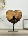 Amethyst & Agate Stone Heart - Stand Included - HST0341