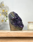 Natural Self Standing Amethyst with Green Jasper Matrix - CBP1118