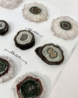 Natural Amethyst, Quartz & Jasper Stalactite Slices Wholesale Flat - Ideal for Pendants - STS0065