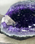 Natural Deep Purple Geode with Green Jasper Shell - STGE0047