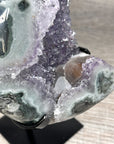 Amethyst & Green Jasper Crystal Moon with Stand - MWS2585