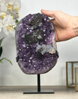 Unique Amethyst Cluster with Clacite & Black Hematite Formation - MWS2309