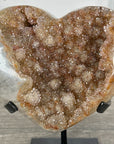 Natural Caramel tone Quartz Stone Heart Carving - HST0330