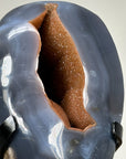 Large Agate Geode with Orange Quartz Druzy Crystals - MWS1227