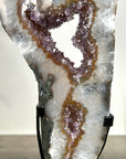 Large Quartz Slice with Amethyst Crystals for Home Decor Display - MWS2665