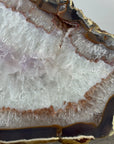 Natural Quartz Stone Slice tray for Home Decor - SLC0011