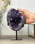 Amethyst Geode With Beautiful Crystal Formation – Natural Purple Display Piece for Yoga Space Decor - MWS2495