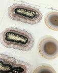 Unique Agate & Quartz Natural Stalactite Slices Set - Natural Crystal for Handmade Jewelry - STS0064