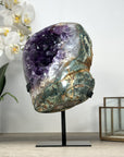 Amethyst Geode with Green Jasper Shell - MWS2211