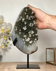 Top Quality Green Sugar Amethyst Specimen with Calcite inclusions - MWS1824