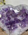 Unique Huge Amethyst Heart Stone - Stand included - HST0236