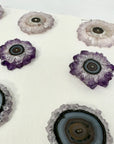 Natural Amerhyst Stalactite Slices Wholesale Flat - Ideal for Pendants - STS0036