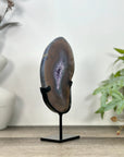 Natural Agate & Amethyst Geode Slab on Metal Stand - MWS3240