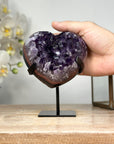 Beautiful Amethyst & Agate Stone Heart - HST0241
