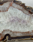 Natural Quartz Stone Slice tray for Home Decor - SLC0011