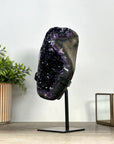 A grade Amethyst Crystal Geode with Metallic Stand - MWS2427