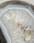 Blue Banded Agate & Quartz Slice - MWS2143