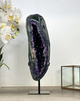 Huge Natural Top Grade Amethyst Geode, Metal Stand Included - MWS2476