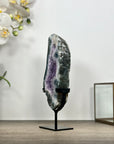 Natural Agate & Amethyst Stone Slice Portal on Stand - MWS3009