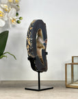 Natural Agate & Quartz Druzy Stone Portal with Metal Stand - MWS2233