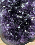 Top Quality Deep Purple Natural Amethyst Geode with Green Jasper Shell - MWS1762