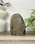 Deep Purple Amethyst Crystal with Calcite Inclusions - CBP1420